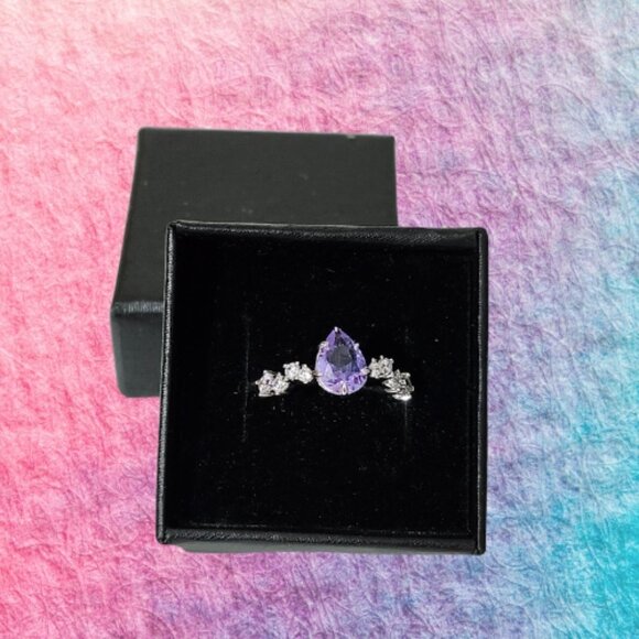 BP Kids Collection Adjustable Lab Created Light Amethyst Ring - Picture 6 of 8